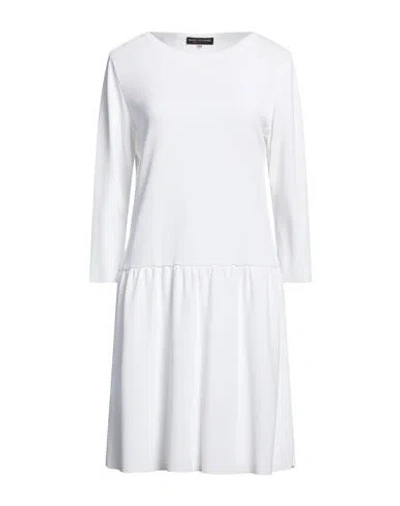 Nino Colombo Woman Mini Dress White Size 6 Rayon, Pbt - Polybutylene Terephthalate