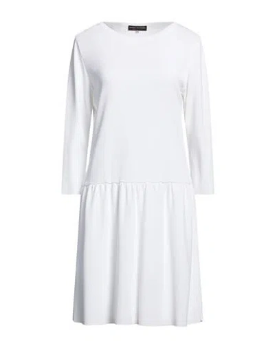 Nino Colombo Woman Mini Dress White Size 8 Rayon, Pbt - Polybutylene Terephthalate