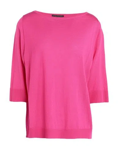 Nino Colombo Woman Sweater Fuchsia Size 10 Merino Wool In Pink