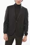 Nino Danieli Check Virgin Wool Flap Pocket 2-button Blazer In Black