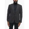Nino Danieli Checkered Half-lined Wool Blend Single Breasted Blazer