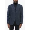 Nino Danieli Checkered Linen Blend Half-lined Blazer