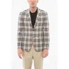 Nino Danieli Checkered Motif Single Breasted Blazer With Patch Pockets