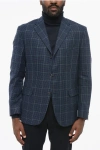 Nino Danieli Checkered Linen Blend Half-lined Blazer