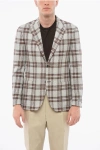 Nino Danieli Checkered Motif Single Breasted Blazer With Patch Pockets In Multi