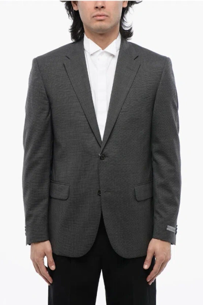 Nino Danieli Half-lined Blazer With Hopsack Pattern