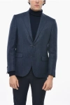 Nino Danieli Half-lined Linen Blend Blazer With Flap Pockets