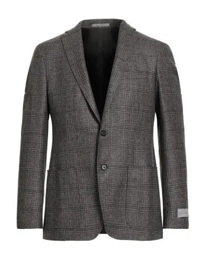 Nino Danieli Man Blazer Charcoal Size 42 Virgin Wool