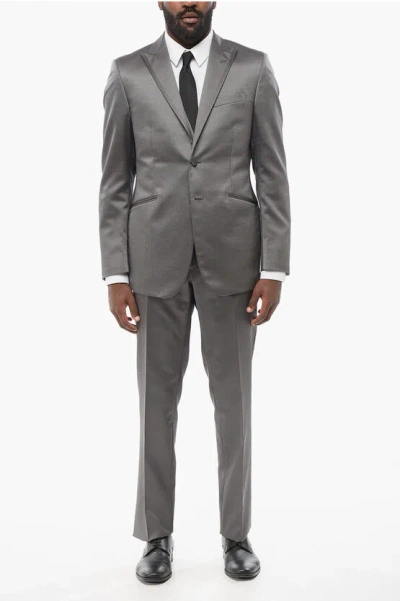 Nino Danieli Peak Lapel Three-piece Suit With Contrasting Detail