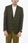 Nino Danieli Virgin Wool Blend Side Vents Notch Lapel 2-button Blazer In Green