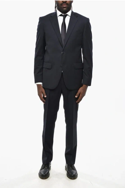 NINO DANIELI VIRGIN WOOL SIDE VENTS 2-BUTTON SUIT WITH FLAP POCKETS