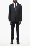 Nino Danieli Virgin Wool Side Vents 2-button Suit With Flap Pockets In Black