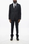 Nino Danieli Virgin Wool Side Vents Notch Lapel 2-button Suit In Black