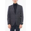 Nino Danieli Wool Single Breasted Blazer With Flap Pockets In Blue