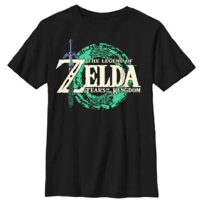 Nintendo Kids' Boy's  The Legend Of Zelda Tears Of The Kingdom Game Logo  Graphic T-shirt In Black