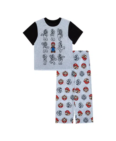 Nintendo Kids' Mario Little Boys Poly Pajama Set, 2 Pc In Assorted