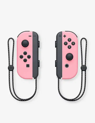 Nintendo Pastel Pink Switch Joy-con Controller Set In Metallic