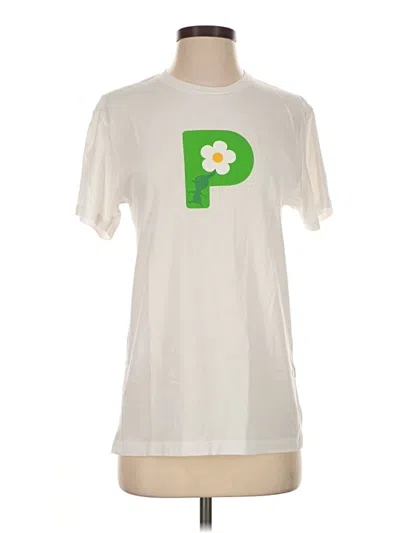 Pre-owned Nintendo Short Sleeve Top White Crew Neck Tops