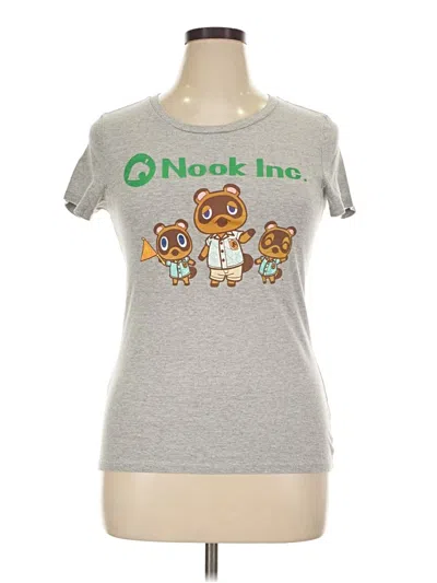 Pre-owned Nintendo Short Sleeve T-shirt In Gray