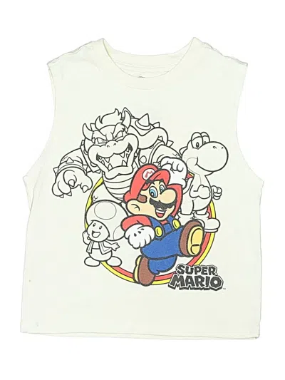 Pre-owned Nintendo Kids' Sleeveless T-shirt In White