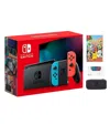 Nintendo Switch Neon Bundle With Accessories And Detective Pikachu Returns Game In Multi