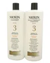 Nioxin 33.8oz System 3 Cleanser Scalp Therapy Conditioner Duo In Multicolor