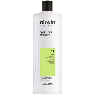 Nioxin Scalp And Hair Thickening System 2 Shampoo For Natural Hair With Progressed Thinning 1l In White