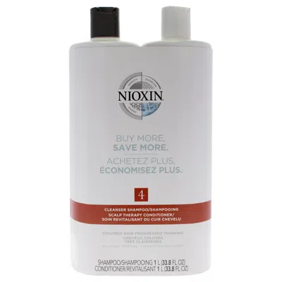 Nioxin System 4 Duo By  For Unisex - 2 Pc 33.8oz Shampoo, 33.8oz Conditioner In Multi