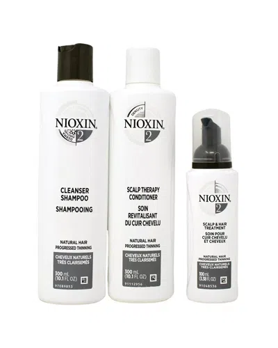 Nioxin Unisex 10.1 + 10.1 + 3.4oz System Kit 2 For Natural Hair With Progressed Thinning In White
