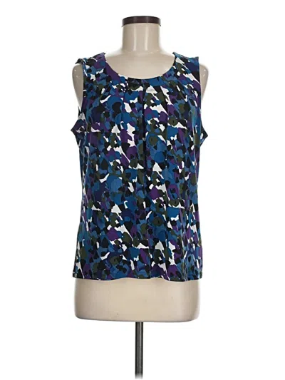 Pre-owned Nipon Boutique Sleeveless Top Blue Scoop Neck Tops