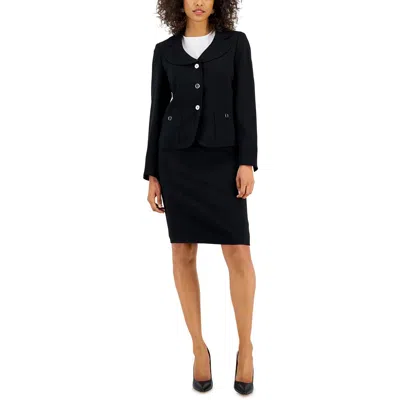 Nipon Boutique Womens Solid Polyester Suit Jacket In Black