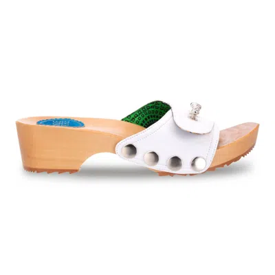 Nique Forde Women's Cotton White Lucille Sandals