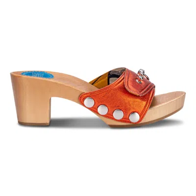 Nique Forde Women's Paprika Hot Orange Georgie Sandals