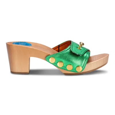 Nique Forde Women's Parakeet Green Georgie Sandals