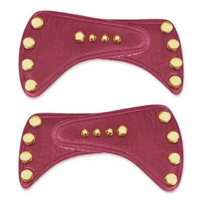 Nique Forde Women's Purple Mulberry Wine Sandal Straps In Red
