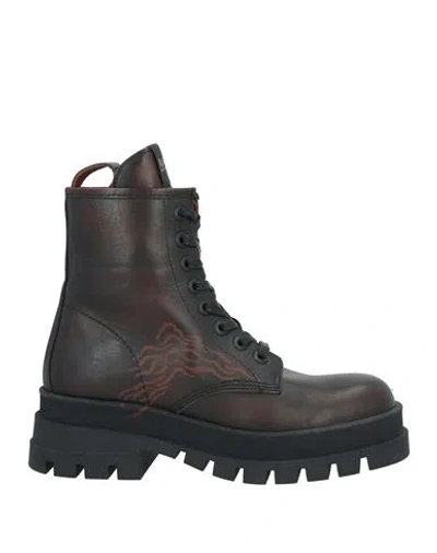 Nira Rubens Woman Ankle Boots Dark Brown Size 8 Leather