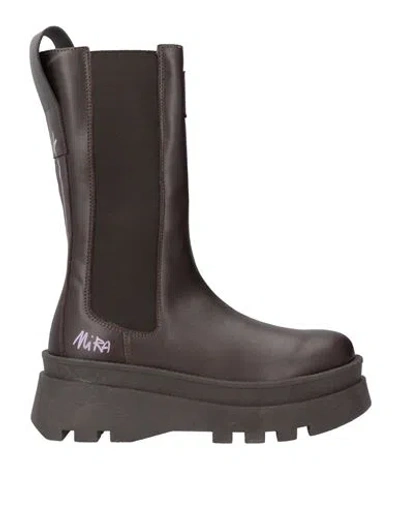 Nira Rubens Woman Ankle Boots Dark Brown Size 8 Leather