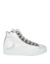 Nira Rubens Woman Sneakers Silver Size 11 Leather In Silver