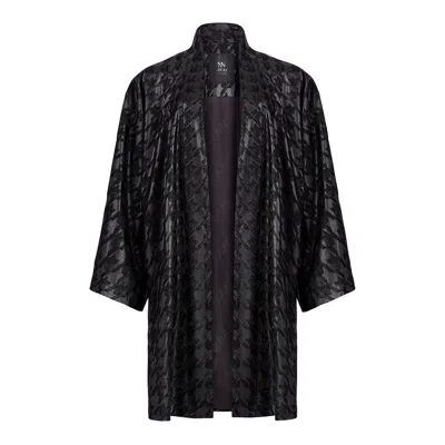Niran Women's Black Silvia Houndstooth Pleather