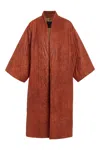 Niran Women's Brown Jenna Brick Padded Kimono Coat In Brown