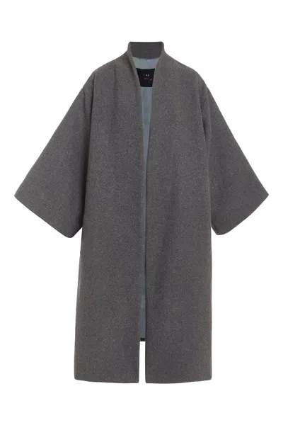 Niran Women's Grey Jenna Gray Wool Kimono Coat
