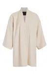 Niran Women's Neutrals Silvia Cream Wool Kimono Jacket In White