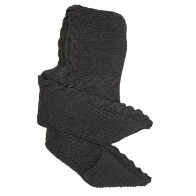 Nirvana Designs 2 Pocket Scarf Hood In Charcoal