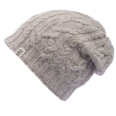 Nirvana Designs Alexander Cable Slouch In Linen
