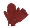 Nirvana Designs Bryant Fingerless Gloves W/ Flap In Burgundy