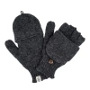 Nirvana Designs Bryant Fingerless Gloves W/ Flap In Charcoal