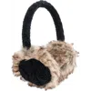 Nirvana Designs Cable Knit Adjustable Earmuffs With Faux Fur In Black