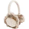 Nirvana Designs Cable Knit Adjustable Earmuffs With Faux Fur In White
