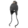 Nirvana Designs Chunky Knit Earflap Hat In Black