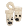 Nirvana Designs Crochet Bear Mittens In White Combo